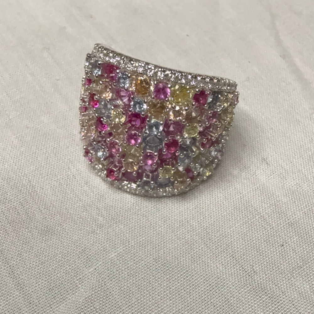 925 Simulated Sapphire and Cubic Zirconia